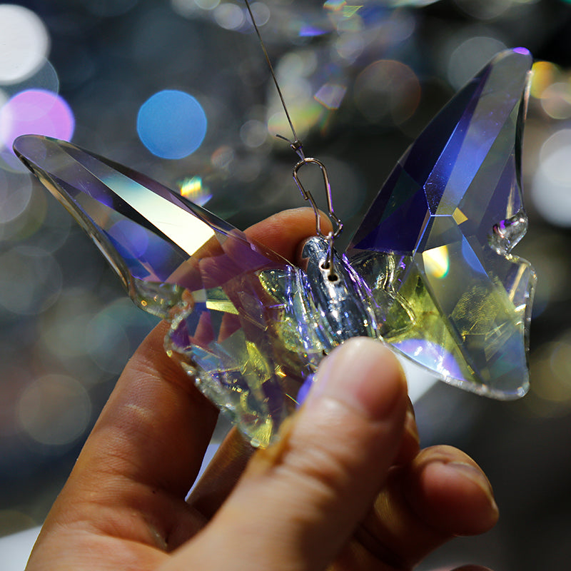 Creative butterfly crystal staircase chandelier