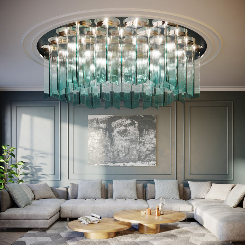 Personalización de lámpara de cristal moderna creativa para vestíbulo de hotel de villa artística