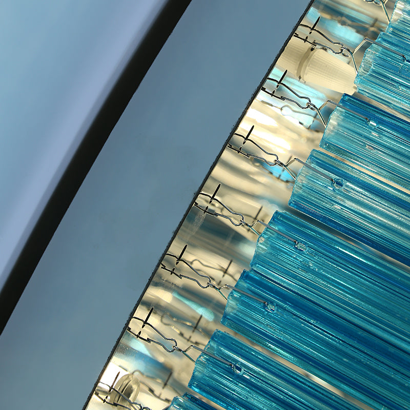 Lámpara de araña de cristal con escalera en espiral para hotel y villa personalizada