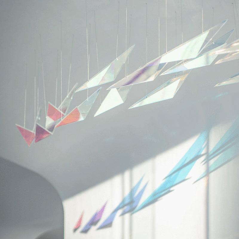 Simple and creative acrylic airplane-shaped color chandelier
