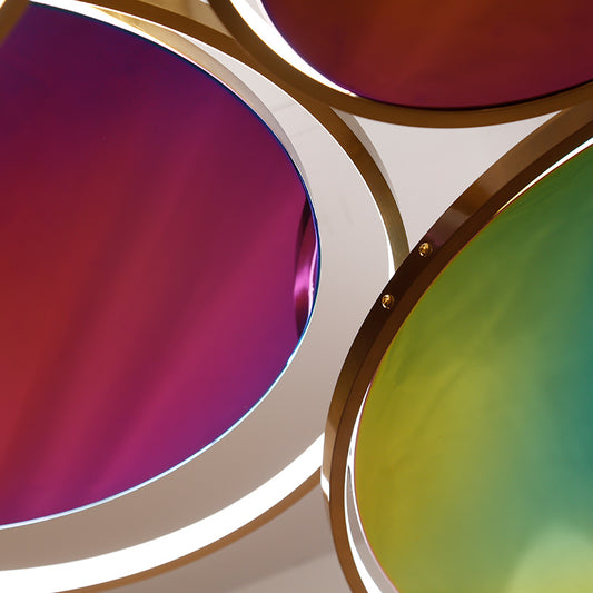 Art creative hotel villa colorful chandeliers