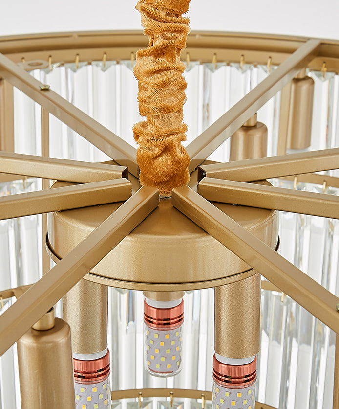 Gran candelabro de cristal creativo de Villa