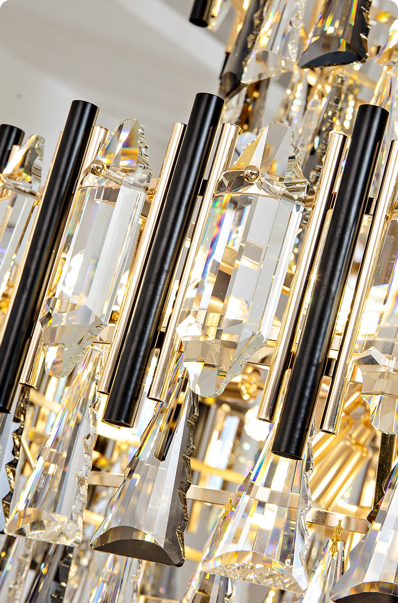 Lámpara de araña de cristal con escalera de Villa