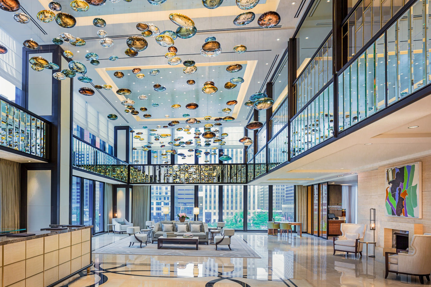 Lámpara de cristal de ingeniería de hotel de gran tamaño personalizada