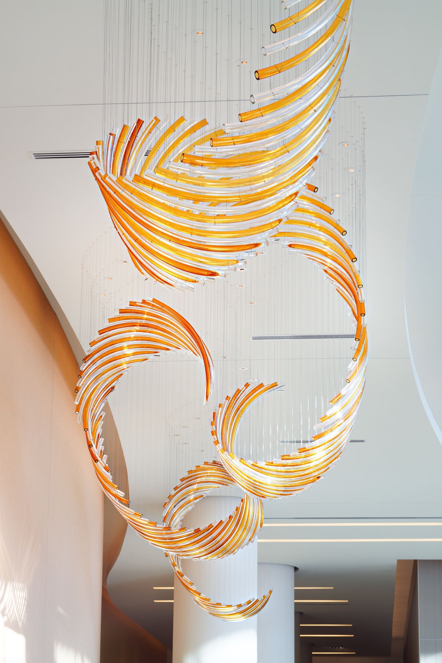 Fabricante de candelabros creativos de cristal de gran tamaño para hotel Villa