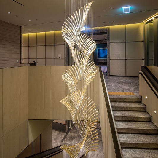 The hotel is not a creative crystal staircase chandelier