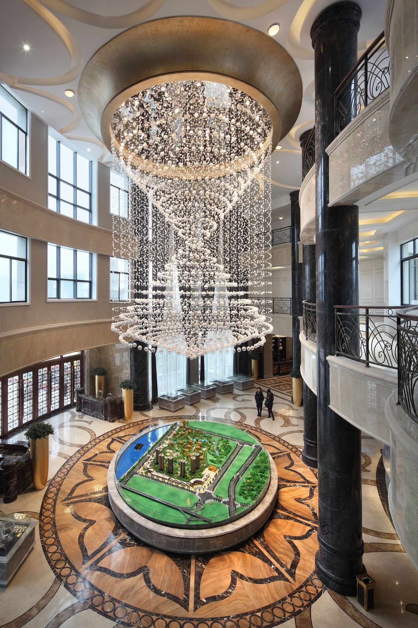 Hotel bubble ball chandelier