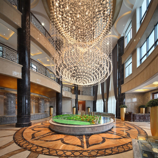 Hotel bubble ball chandelier