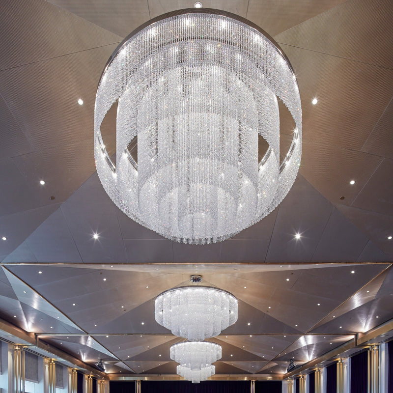 Hotel creative crystal chandelier, support customization of different sizes, free design style