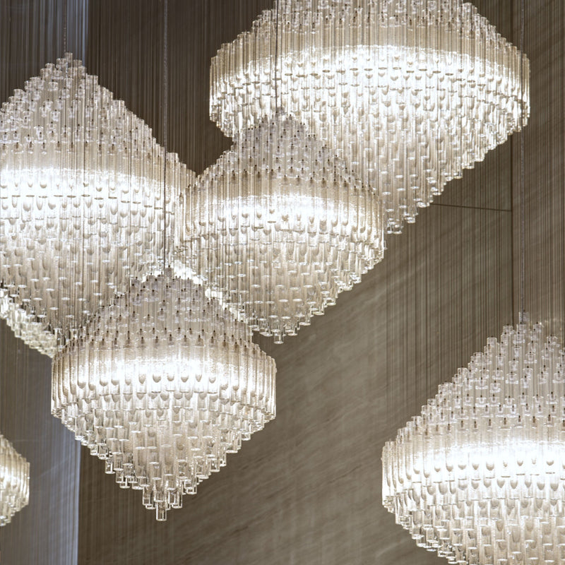 Round hotel creative crystal lamp