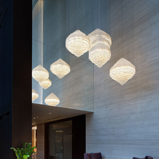 Round hotel creative crystal lamp