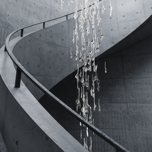 Art modern creative villa hotel crystal staircase chandelier