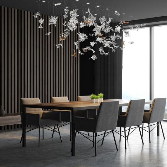 Simple modern crystal chandelier