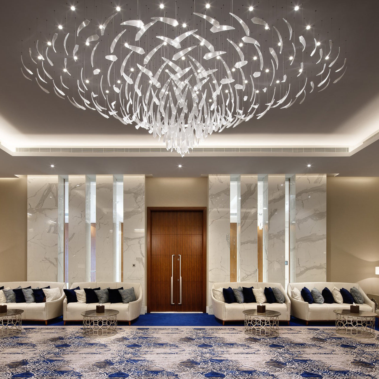 Hotel crystal chandelier