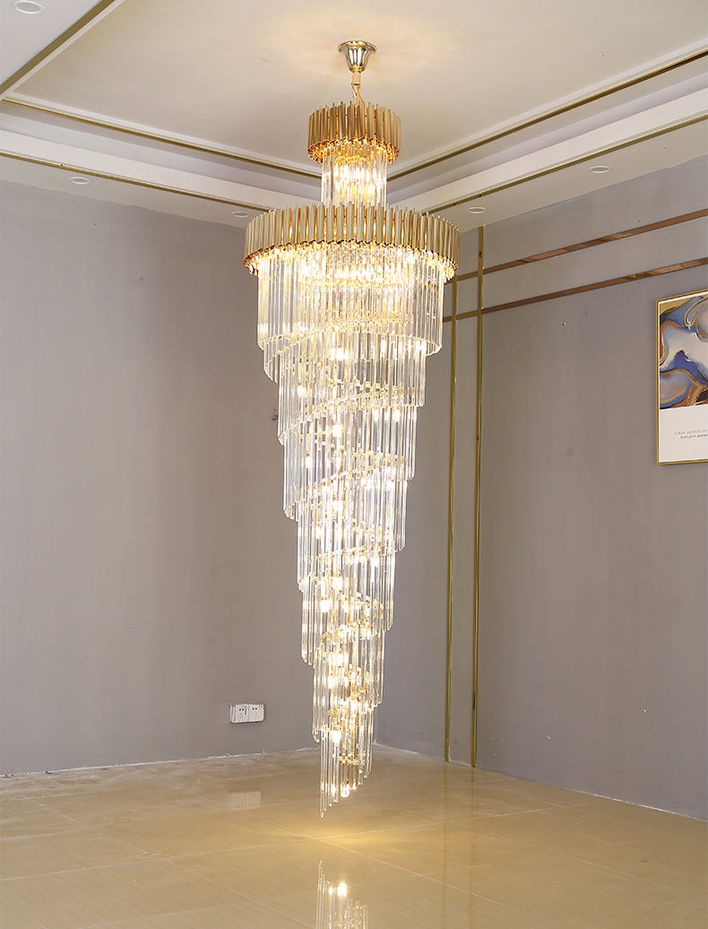 Art Villa Hotel Crystal Stair Chandelier