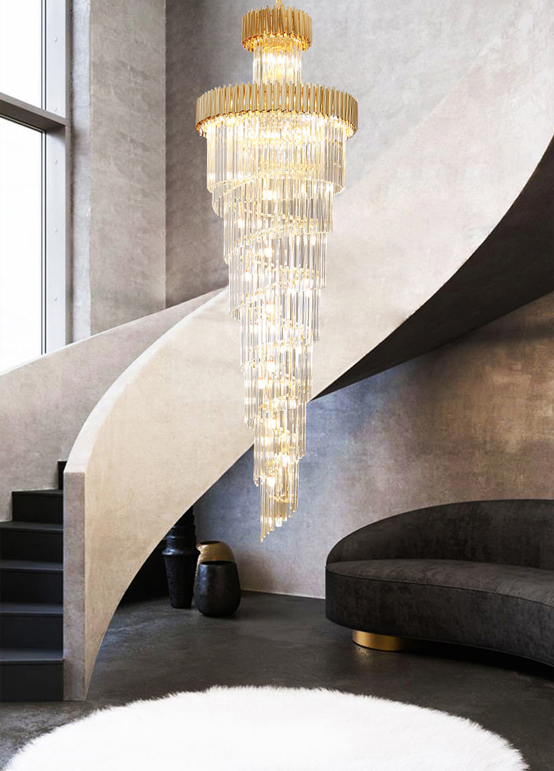 Art Villa Hotel Crystal Stair Chandelier