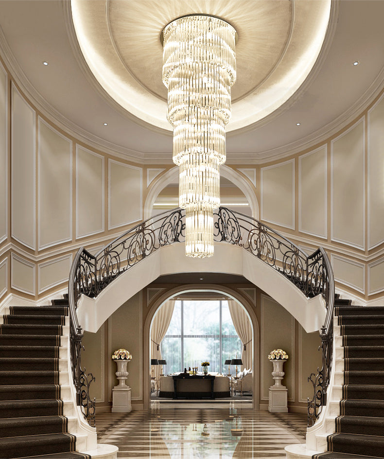 Art Villa Hotel Crystal Stair Chandelier