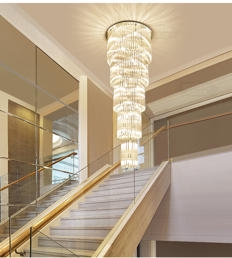 Art Villa Hotel Crystal Stair Chandelier