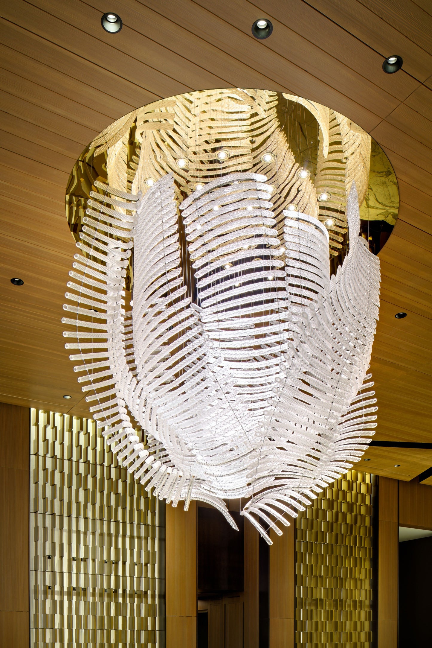 The hotel lobby is not a lobby crystal chandelier