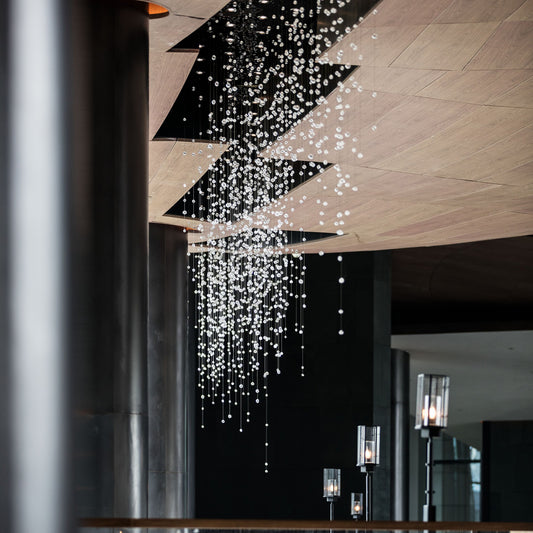 Large-scale crystal customization in the hotel lobby, suitable for various places in the villa lobby