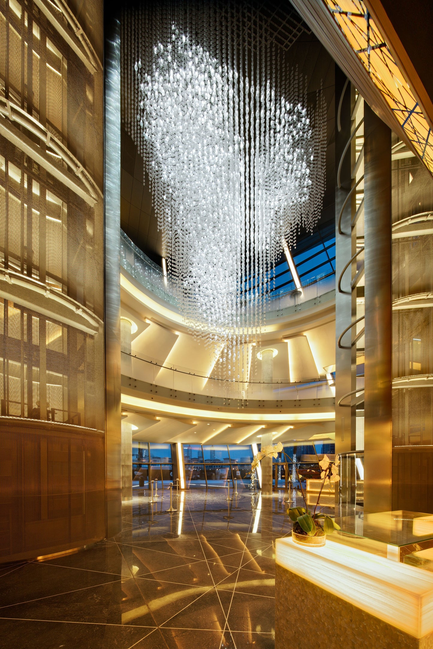 The hotel is not a creative crystal chandelier