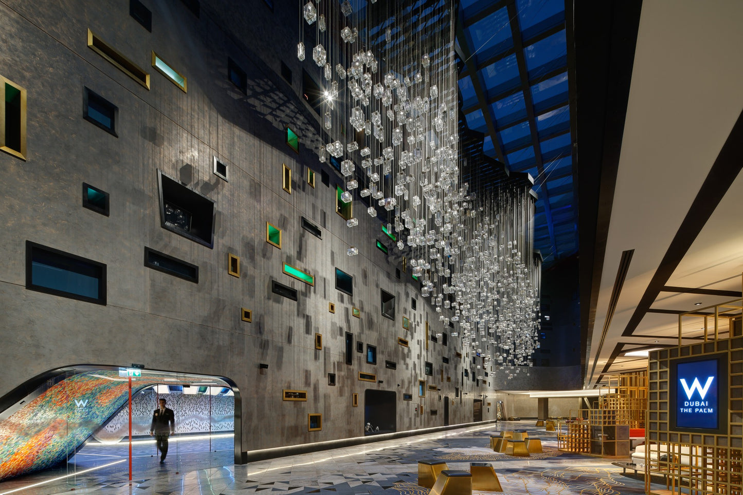 Hotel square crystal chandelier