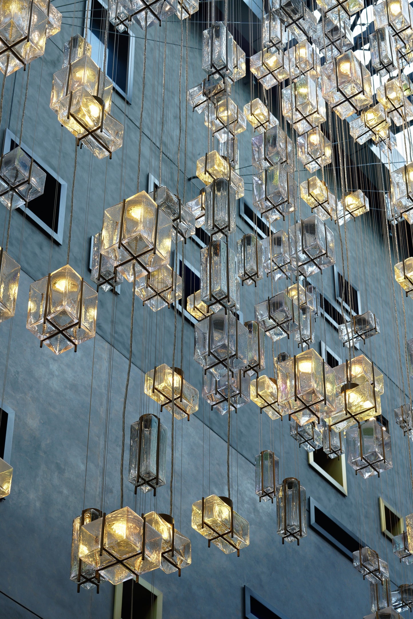 Hotel square crystal chandelier