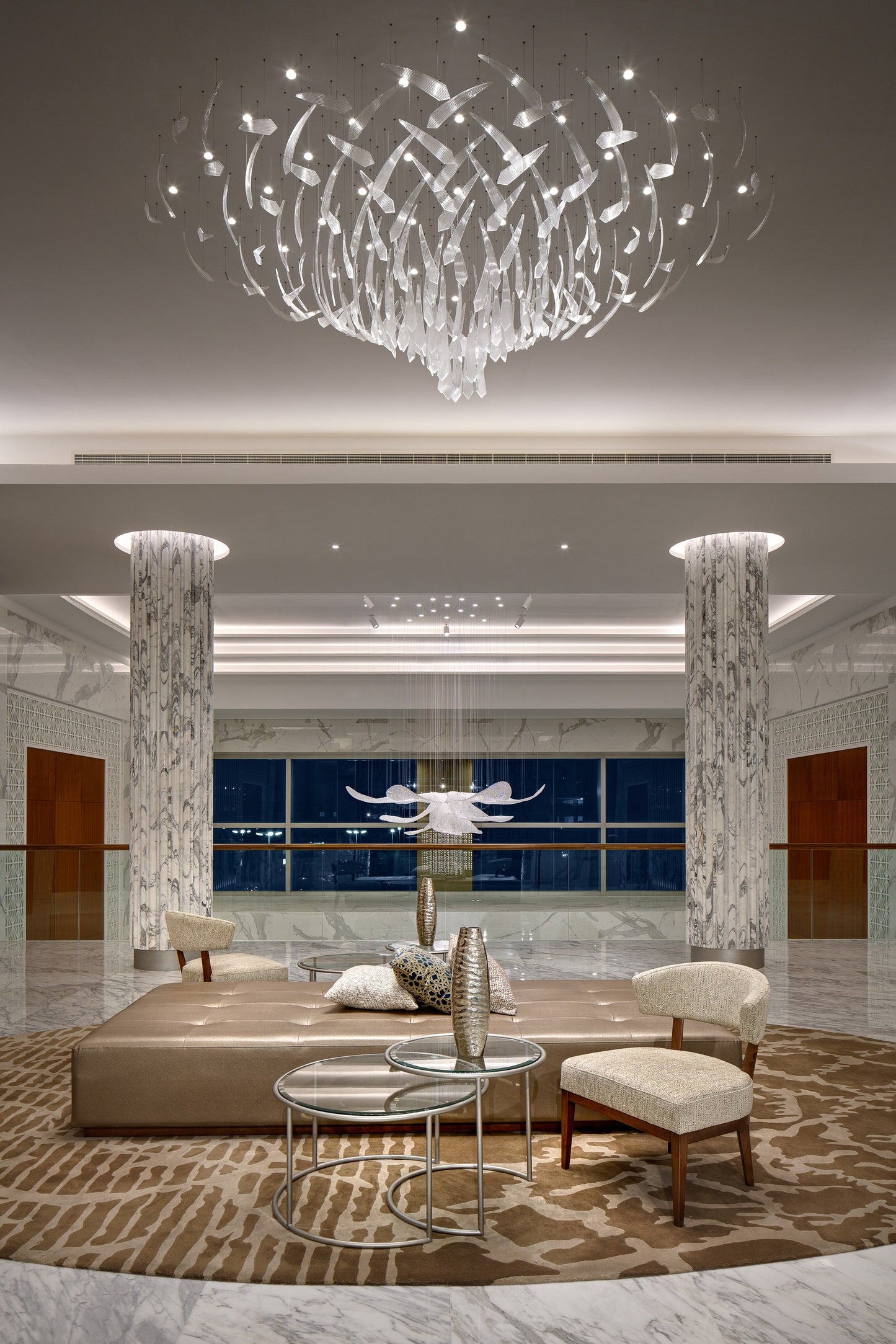 Hotel crystal chandelier