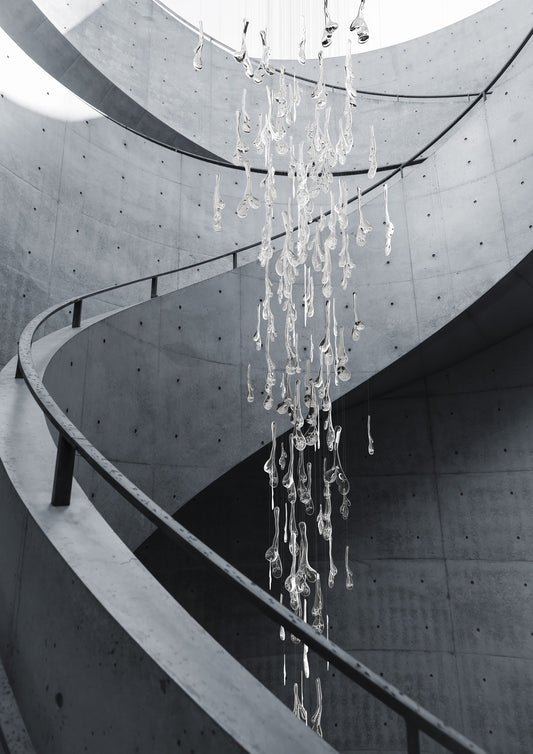 Art modern creative villa hotel crystal staircase chandelier