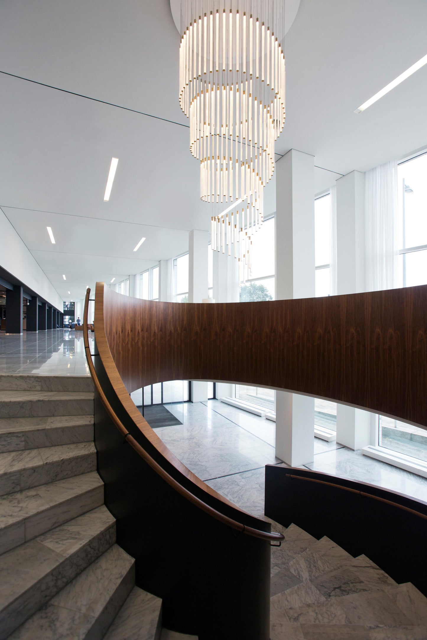 Crystal staircase chandelier